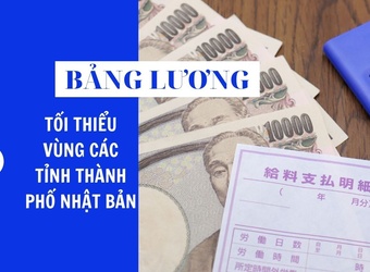 Bảng lương tối thiểu vùng các tỉnh thành phố ở Nhật Bản