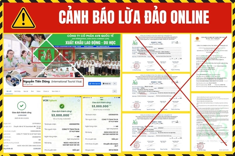 CẢNH BÁO ĐỐI TƯỢNG XẤU MẠO DANH, LỢI DỤNG UY TÍN CỦA CÔNG TY CỔ PHẦN AVB QUỐC TẾ ĐỂ LỪA ĐẢO, CHIẾM ĐOẠT TÀI SẢN CỦA NGƯỜI LAO ĐỘNG