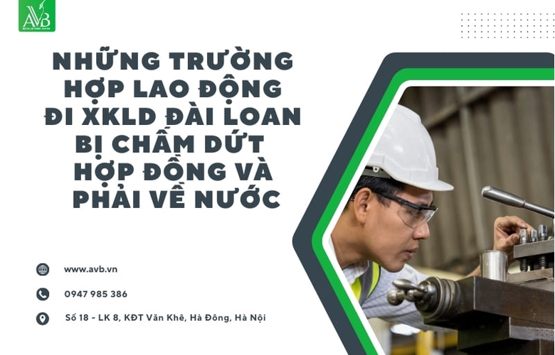 Những trường hợp lao động đi XKLD Đài Loan bị chấm dứt hợp đồng và phải về nước