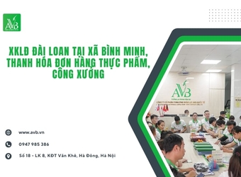 XKLĐ Đài Loan tại xã Bình Minh, Thanh Hóa Đơn hàng thực phẩm, công xưởng