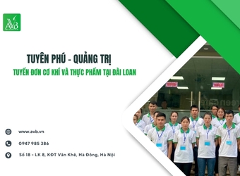 Tuyên Phú – Quảng Trị: Tuyển đơn cơ khí và thực phẩm tại Đài Loan