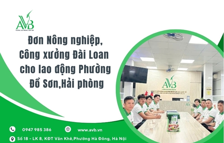 Đơn Nông nghiệp,Công xưởng Đài Loan cho lao động Phường Đồ Sơn,Hải phòng