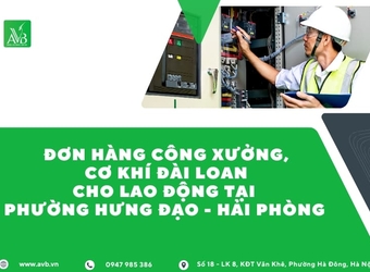 Đơn hàng công xưởng, Cơ khí Đài Loan cho lao động tại Hưng Đạo - Hải Phòng
