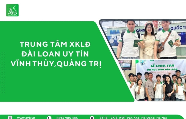 Vĩnh Thủy – Quảng Trị:Cơ hội XKLĐ Đài Loan 2025 với đơn CNC,Dệt,Nông nghiệp