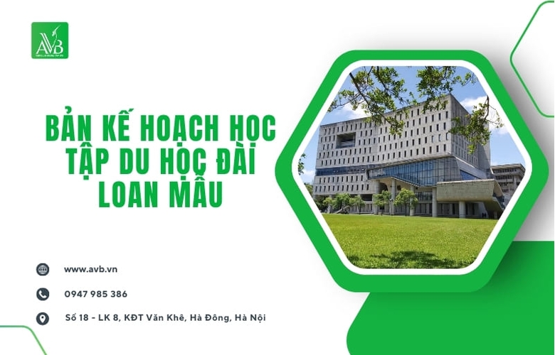 Bản kế hoạch học tập du học Đài Loan mẫu tại xã Hợp Minh,Nghệ An dễ áp dụng
