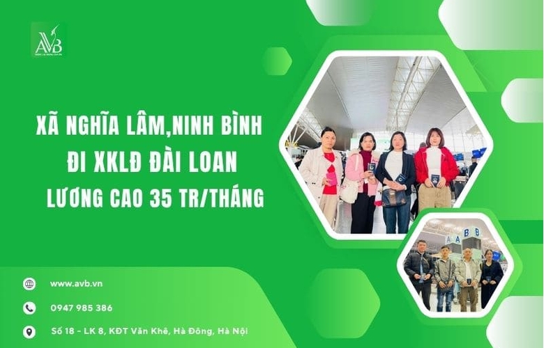 Xã Nghĩa Lâm Ninh Bình đi xuất khẩu lao động Đài Loan lương cao 35tr/tháng