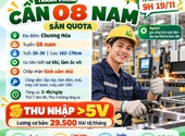 Tuyển 8 nam cơ khí Thánh Phong ở Đài Loan,Cơ hội cho LĐ Lóng Sập,Sơn La 2026