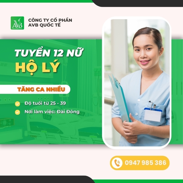 TUYỂN 12 NỮ HỘ LÝ LÀM VIỆC TẠI ĐÀI ĐÔNG