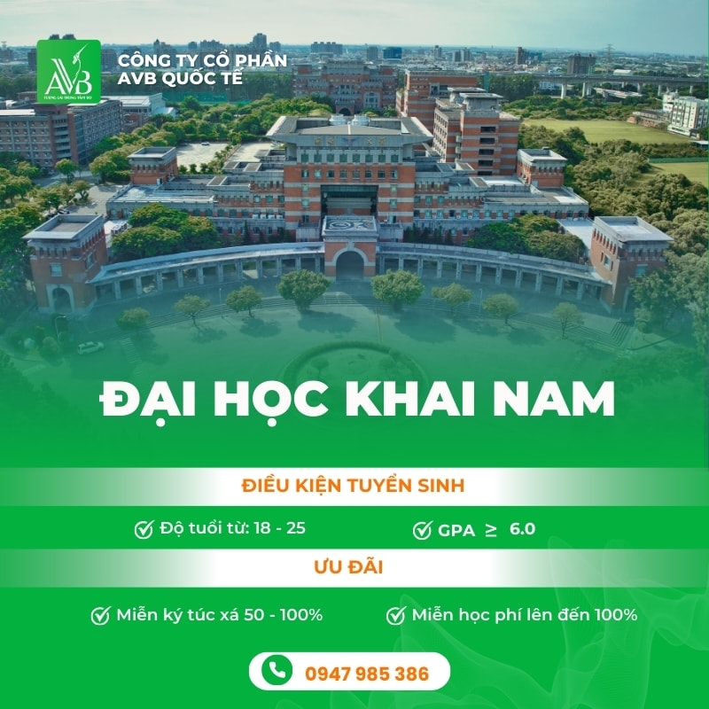 Thông tin tuyển sinh Trường Đại học Khai Nam