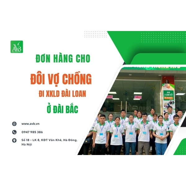 ĐƠN HÀNG CHO ĐÔI VỢ CHỒNG ĐI XKLD ĐÀI LOAN Ở ĐÀI BẮC