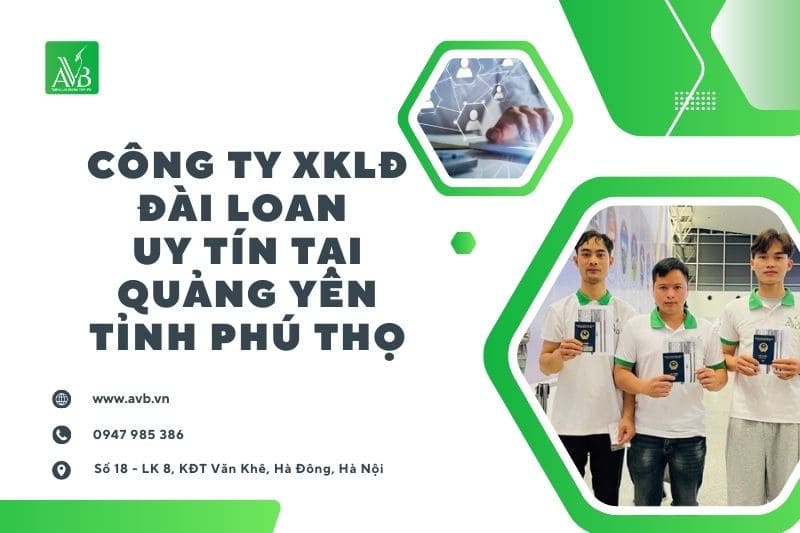 Xuất khẩu lao động Đài Loan tại xã Quảng Yên – Phú Thọ thu nhập ổn định